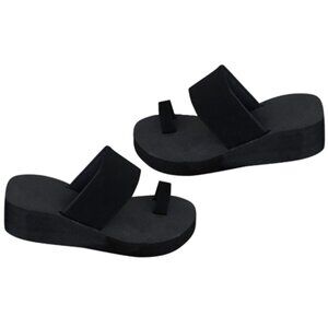 Toe Ring Wedge Platform Sandals